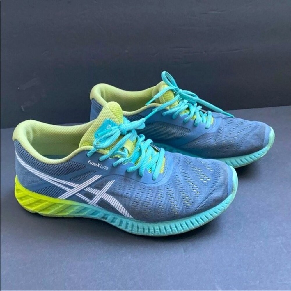 Asics Fuze X Lyte Women's Sz 9 Running Athletic Shoe Sneaker Gray Green